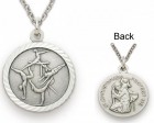Girls St. Christopher Gymnastics Sports Medal with Chain