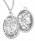Women's St. Christopher Volleyball Medal Sterling Silver