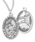 Girl's St. Sebastian Softball Medal Sterling Silver