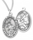 Women's St. Sebastian Volleyball Medal Sterling Silver