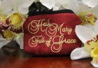 Hail Mary Full of Grace Cloth Rosary Case