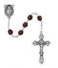 January Birthstone Rosary (Garnet) - Silver Oxidized