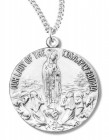 Our Lady of the Rosary of Fatima Medal Sterling Silver