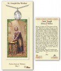St. Joseph the Worker Medal in Pewter with Prayer Card