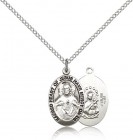 Women's Have Mercy on Us Scapular Medal Necklace