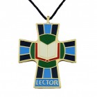 Lector or Reader Cross Pendant