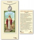 Footprints Medal in Pewter with Prayer Card
