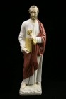 Saint Peter Statue Hand Painted Marble Composite - 24.5 inch