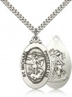 Oval Double-sided St. Michael Guardian Medal