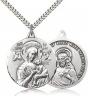 Double Sided Our Lady of Perpetual Help and Sacred Heart Medal