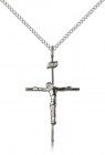 Slim Abstract Crucifix Necklace