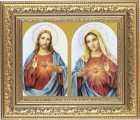 Sacred Heart and Immaculate Heart 8x10 Framed Print Under Glass