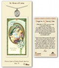 St. Rose of Lima Medal in Pewter with Prayer Card