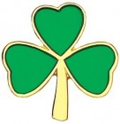 Irish Clover Lapel Pin - 1"