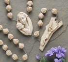 Alabasterite Wall Rosary, 30mm beads - 65 inch