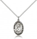 Women's Oval St. Christopher Pray For Us Necklace