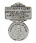 Sacred Heart Motorist's Prayer Visor Clip, Pewter - 2 1/4"H