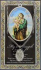 St. Joseph Medal in Pewter with Bi-Fold Prayer Card