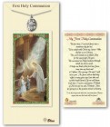 5-Way with Chalice Medal in Pewter with First Holy Communion Prayer Card