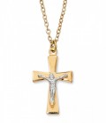 Women's Flared Tip Crucifix Necklace 