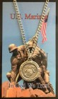 Round St. Michael Marines Medal with Prayer Card