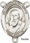 St. Francis De Sales Rosary Centerpiece Sterling Silver or Pewter