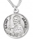 Round Sterling Silver St. James Medal