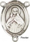 St. Olivia Rosary Centerpiece Sterling Silver or Pewter
