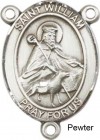 St. William of Rochester Rosary Centerpiece Sterling Silver or Pewter