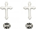 Sterling Silver Cross Post Earrings