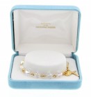 Swarovski Rosary Bracelet with Gold Plated Charms