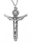 Holy Trinity Crucifix Pendant Sterling Silver