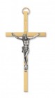 Two-tone Metal Crucifix, 4 inch