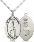 Women's Our Lady of Fatima Oval Necklace