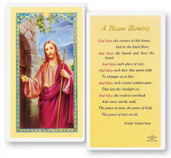 A House Blessing, Christ Knock Laminated Prayer Card [HPR386]