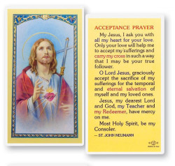 Acceptance Laminated Prayer Card [HPR728]
