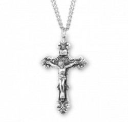 Antique Filigree Scroll Men's Crucifix Necklace [HMM3289]