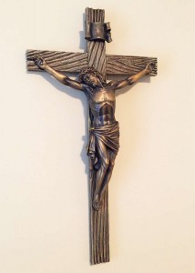 Antiqued Gold Crucifix 20“H [RM0295]
