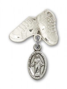 Baby Badge with Scapular Charm and Baby Boots Pin [BLBP0173]