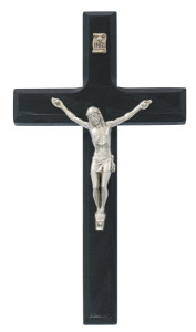 Black Painted Wood Crucifix 6.75 Inches [MVC7938]