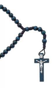 Blue Wood 6mm Rosary [MV1067]
