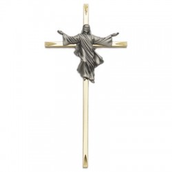 Brass Risen Christ Crucifix - 7“H   [SNCR1002]