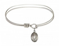 Cable Bangle Bracelet with a Saint Barnabas Charm [BRC9216]