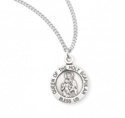 Charm Size Queen of the Holy Scapular Necklace [HMM3434]