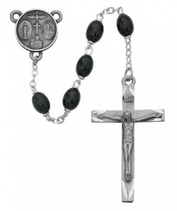 Confirmation Rosary with Black Beads [MVRB1007]