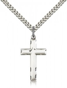 Matte Cross Pendant with Etchings [BM0931]