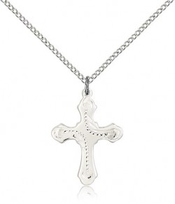 Dotted Etched Women's Cross Pendant [BM0214]