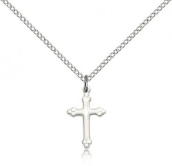Child's Small Cross Pendant with Budded Tips [BC0086]