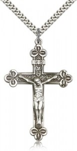 Men's Large Antiqued Crucifix Necklace [BM0258]