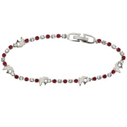 Crystal Confirmation Bracelet with Silver Doves [MVC0061]